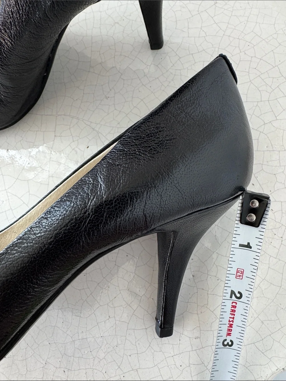 Michael Kors Black Pointed-Toe Leather Pumps Classic Special OccasionSize 7.5M